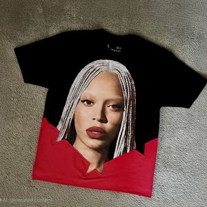 Stylish Black and Red Graphic Tee